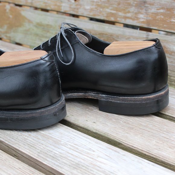 Vintage the McHale Shoe Black Leather Plain Toe Derby, 12 D, Made in Canada - Picture 5 of 12